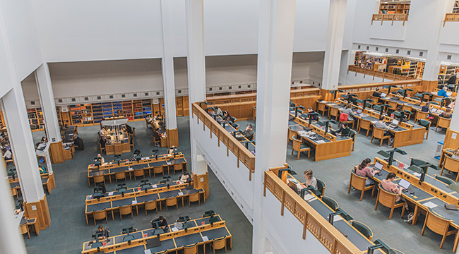 British Library Reading Rooms, St Pancras. Photo: Sam Walton