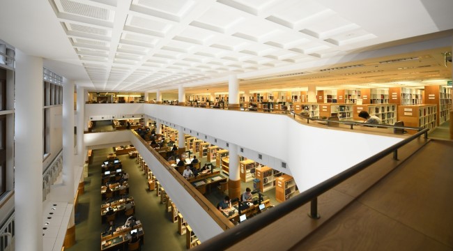 A Reading Room at the British Library, St Pancras. Photo: Mike O'Dwyer