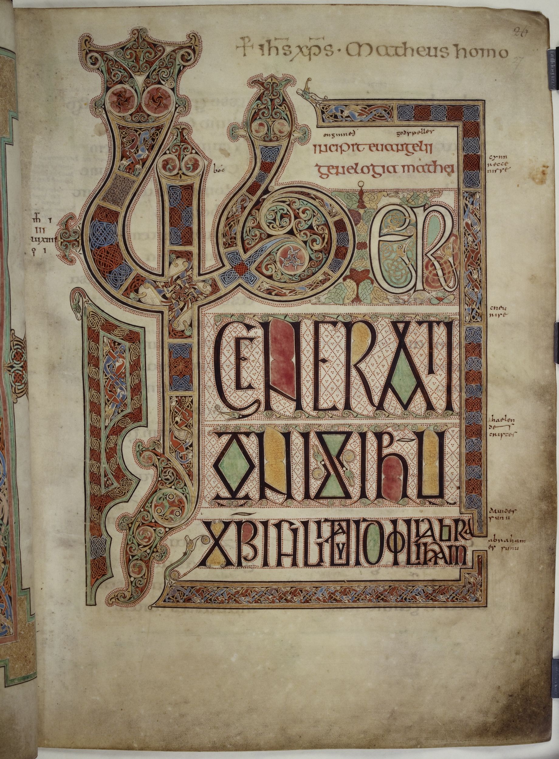 Gospel-book ('Lindisfarne Gospels') (Cotton MS Nero D IV), c 700.
