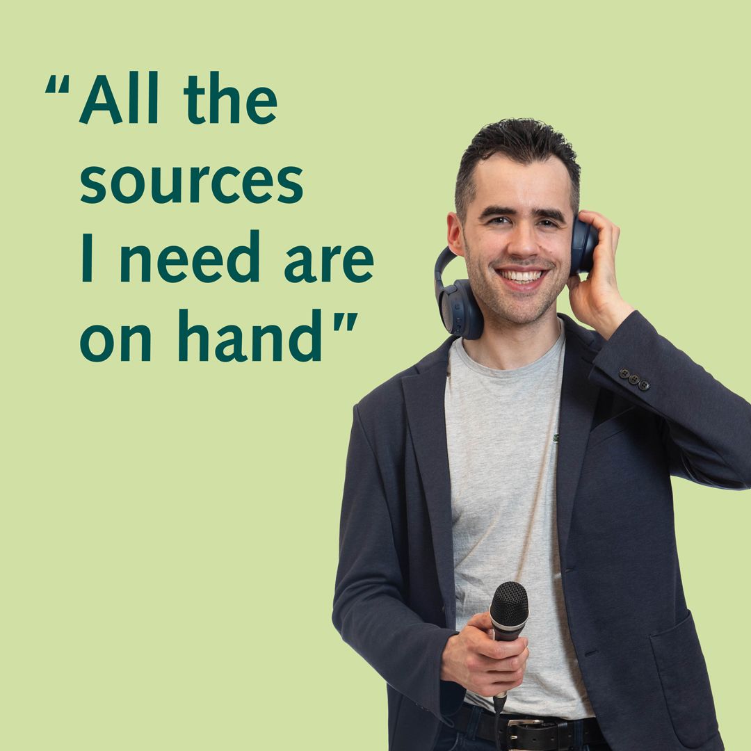 Image of Richard wearing headphones