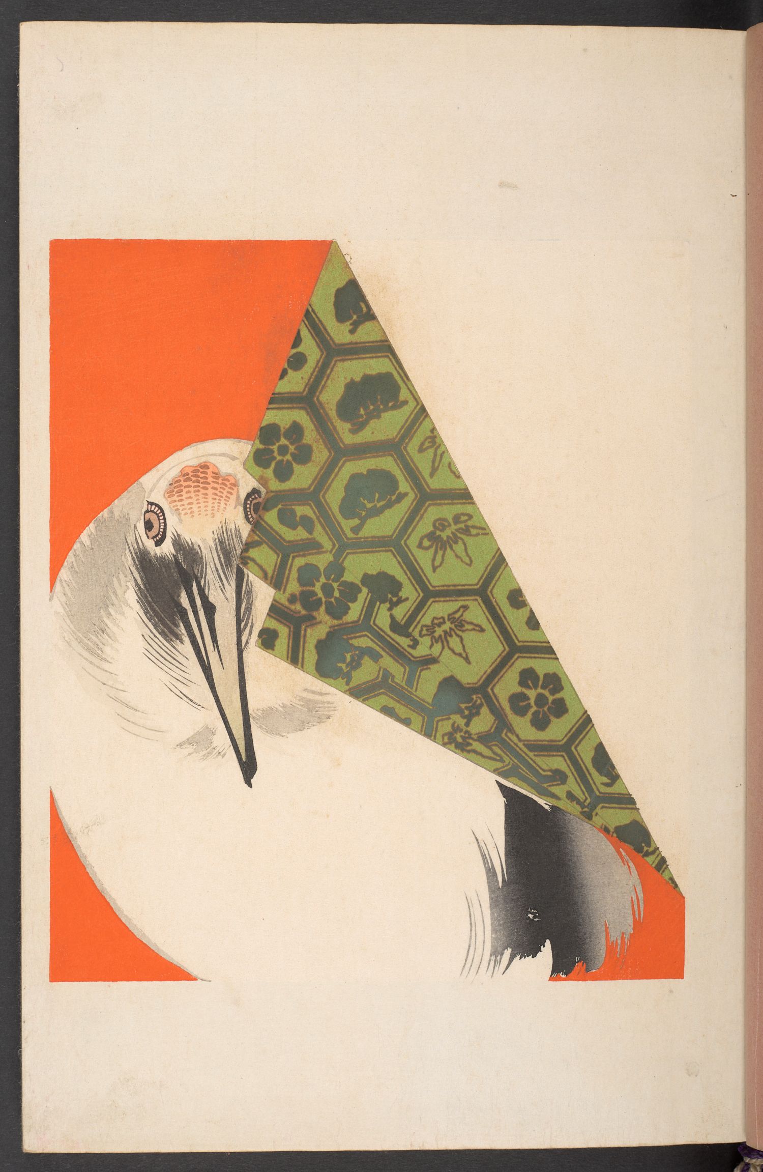 Crane textile design.