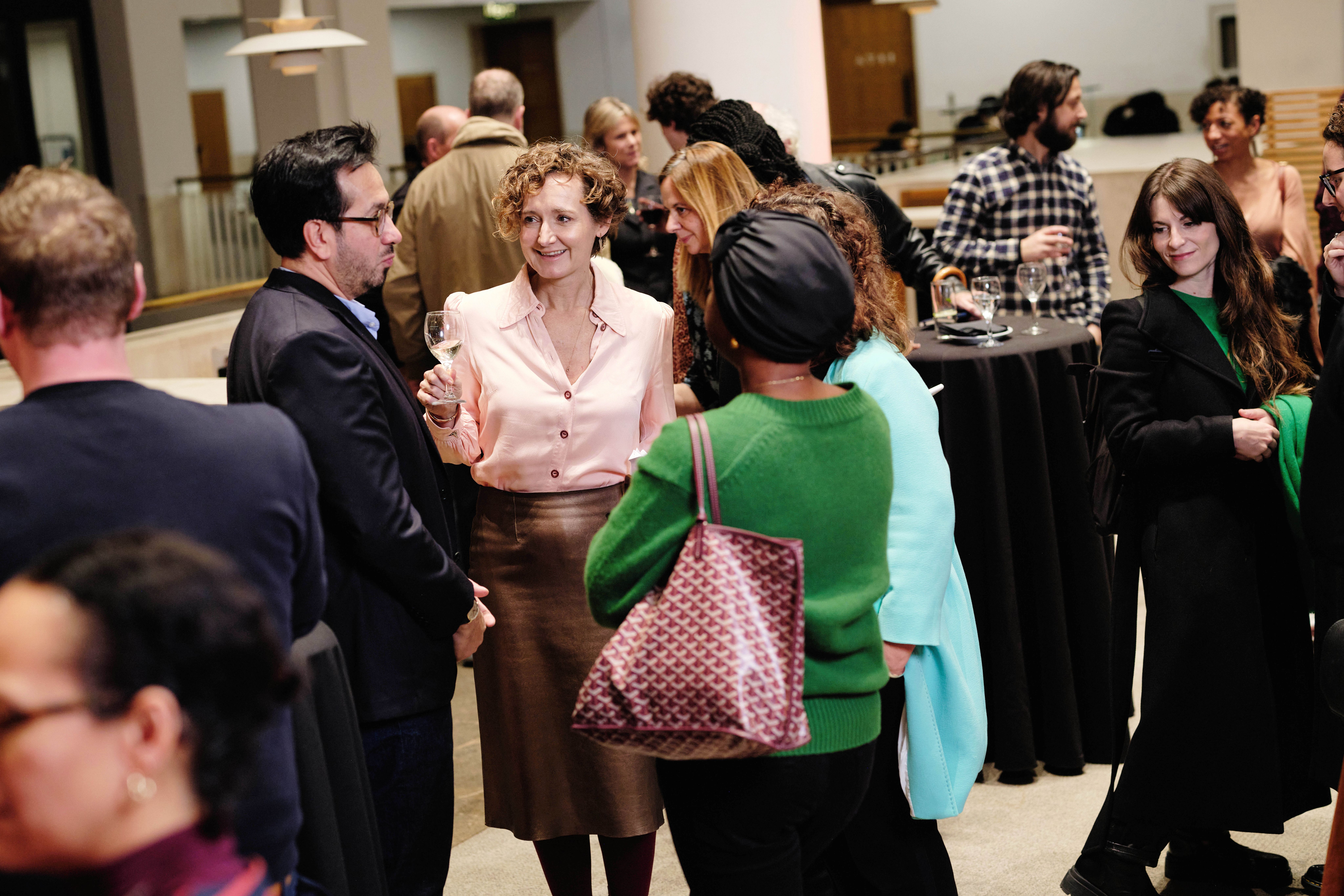 People networking at an event