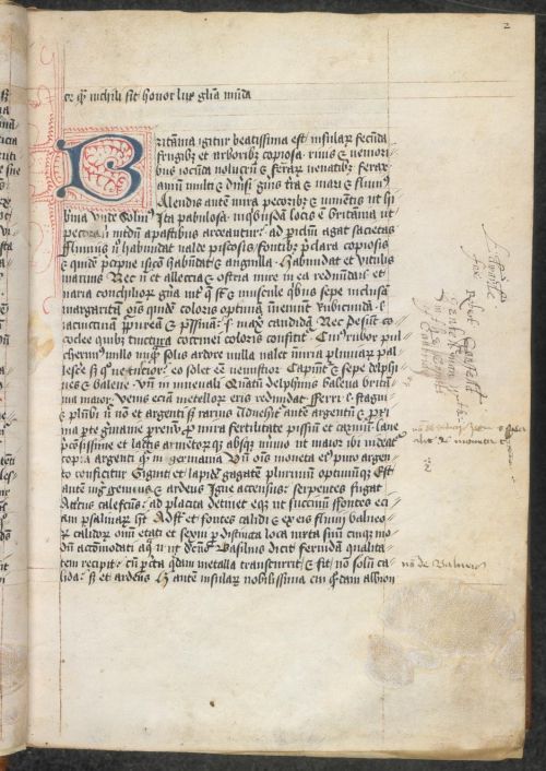 Opening page from Henry of Huntingdon’s Historia Anglorum.