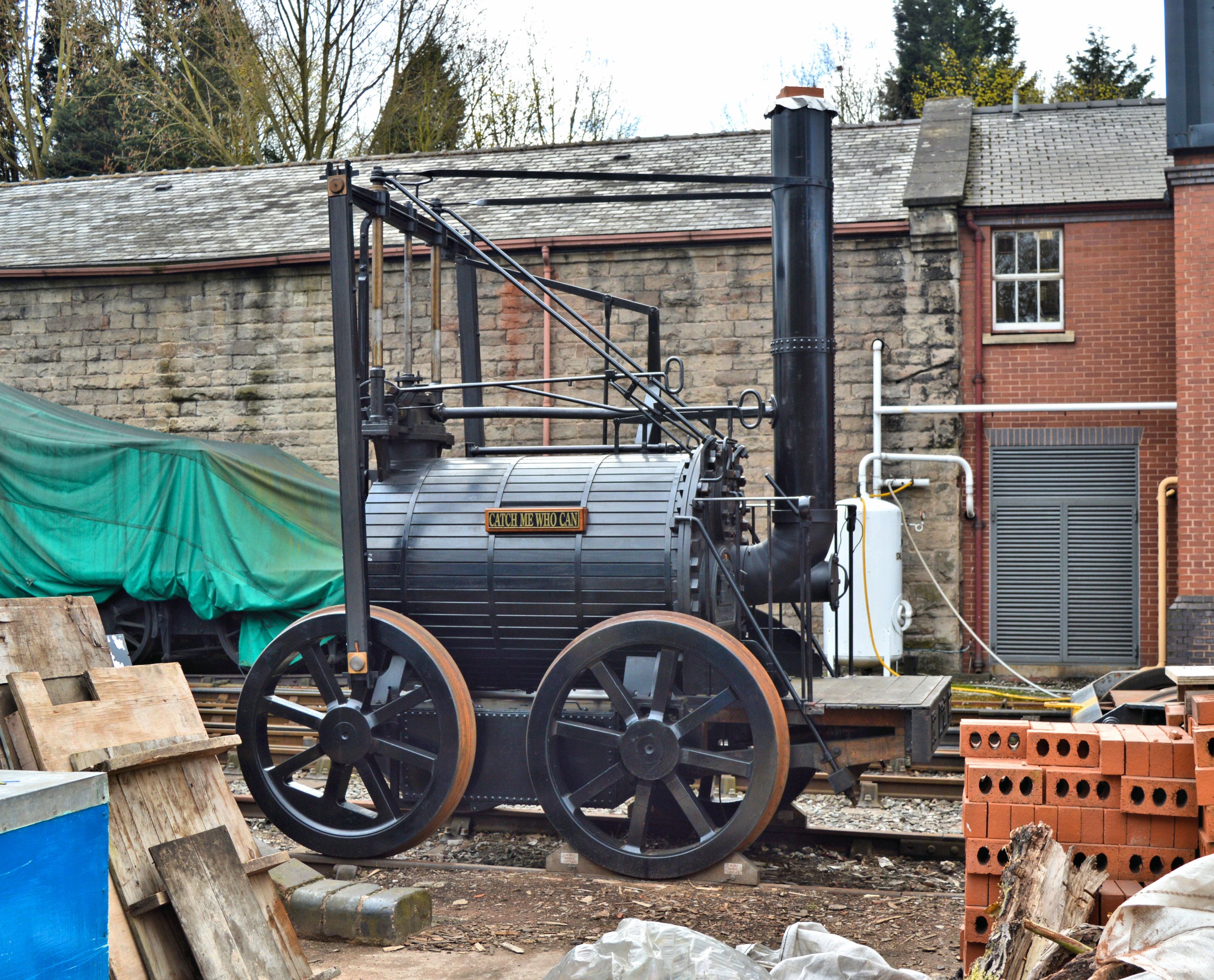 The Catch Me Who Can steam locamotive replica at Bridgnorth.