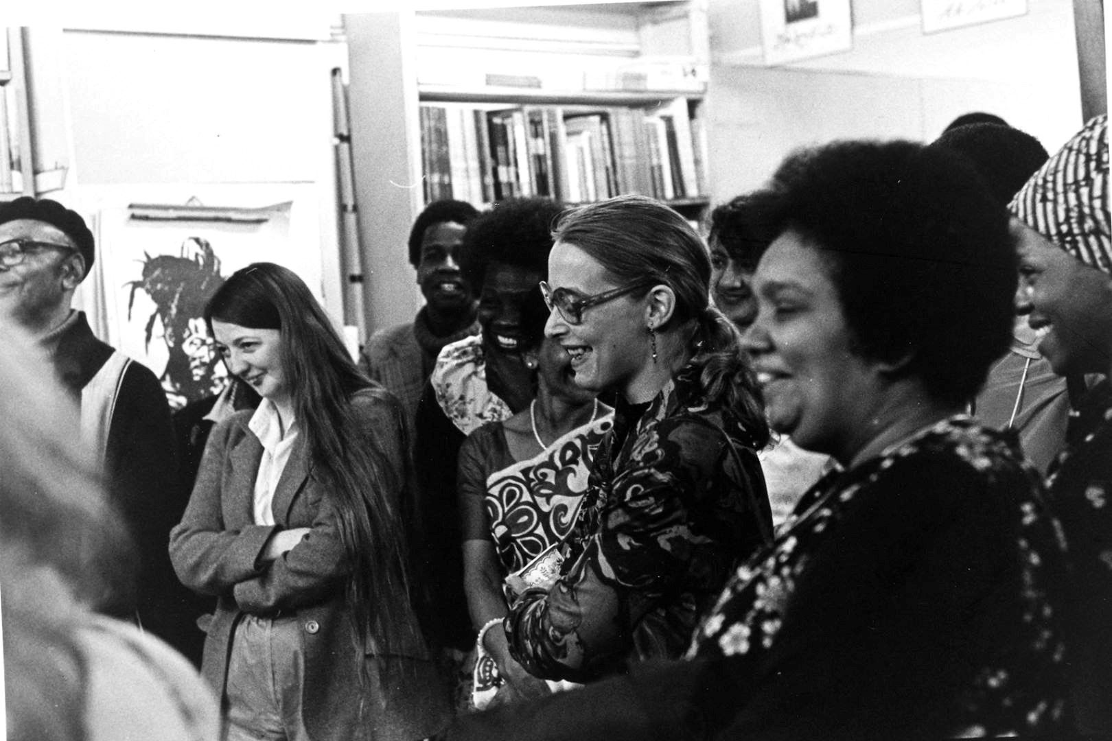 A crowd of people gathered at a Bogle-L'Ouverture Bookshop event