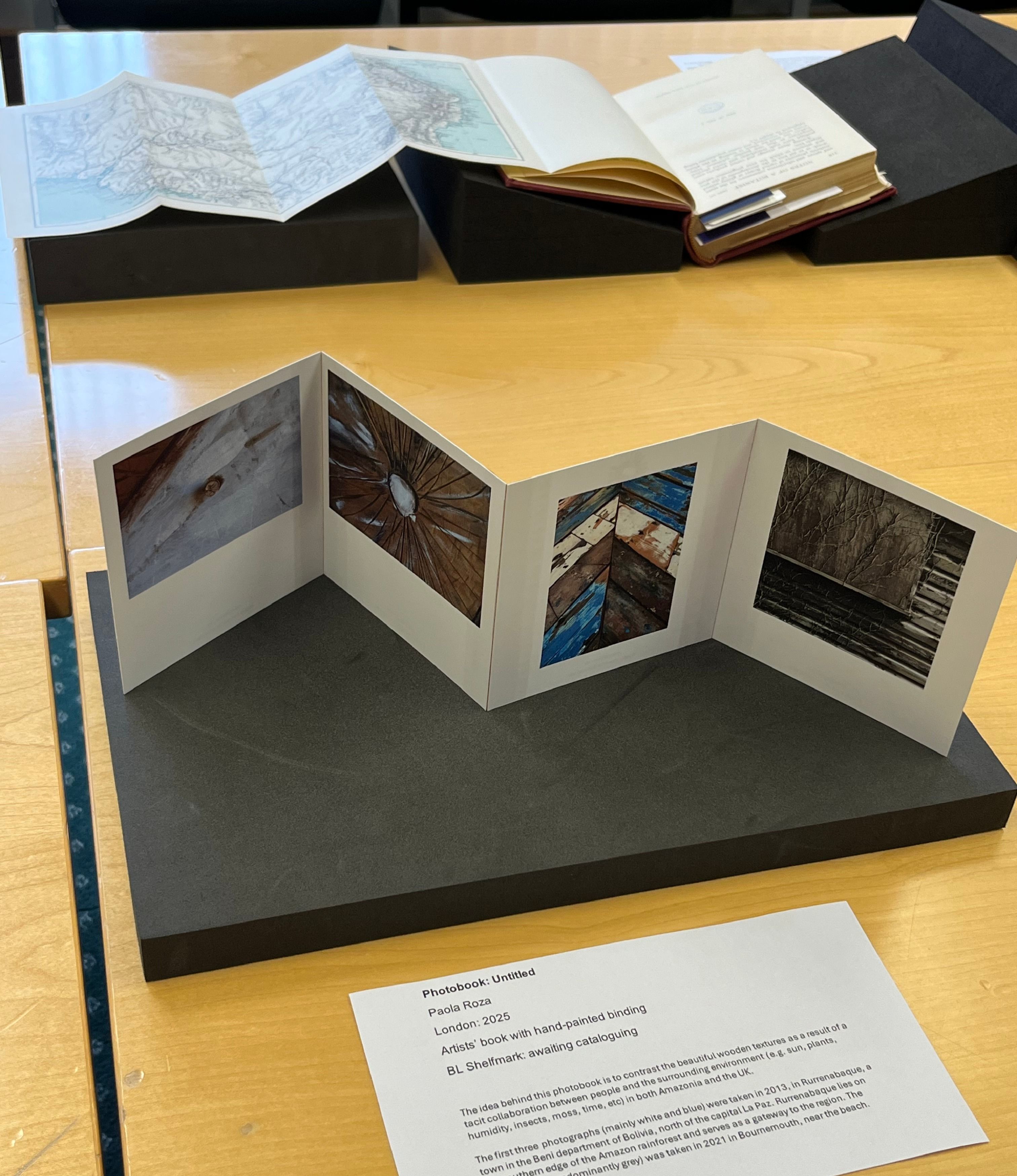 Rozos’ accordion-folded photobook.