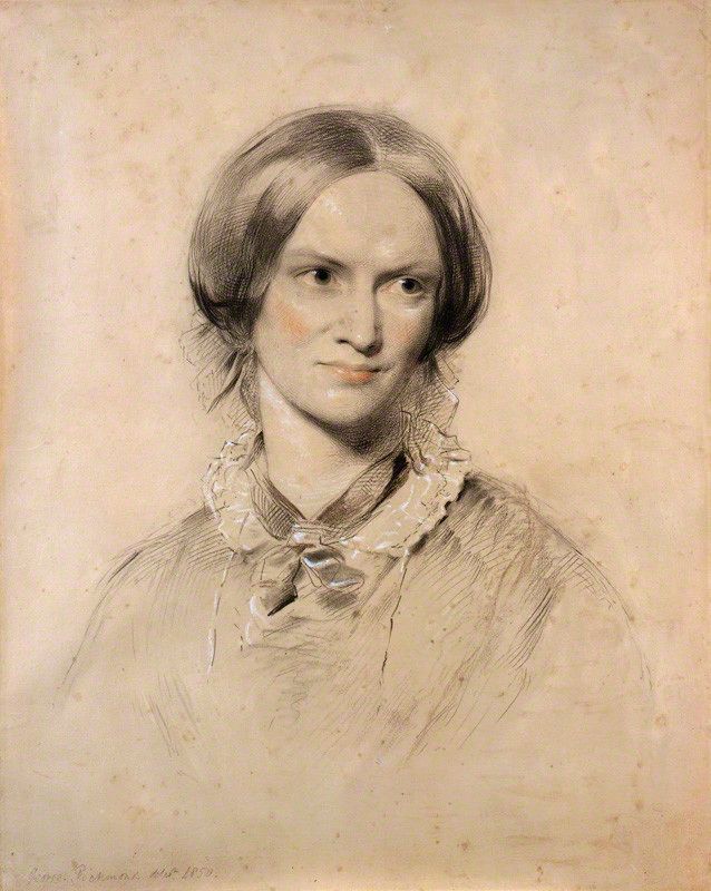 Chalk drawing of Charlotte Bronte