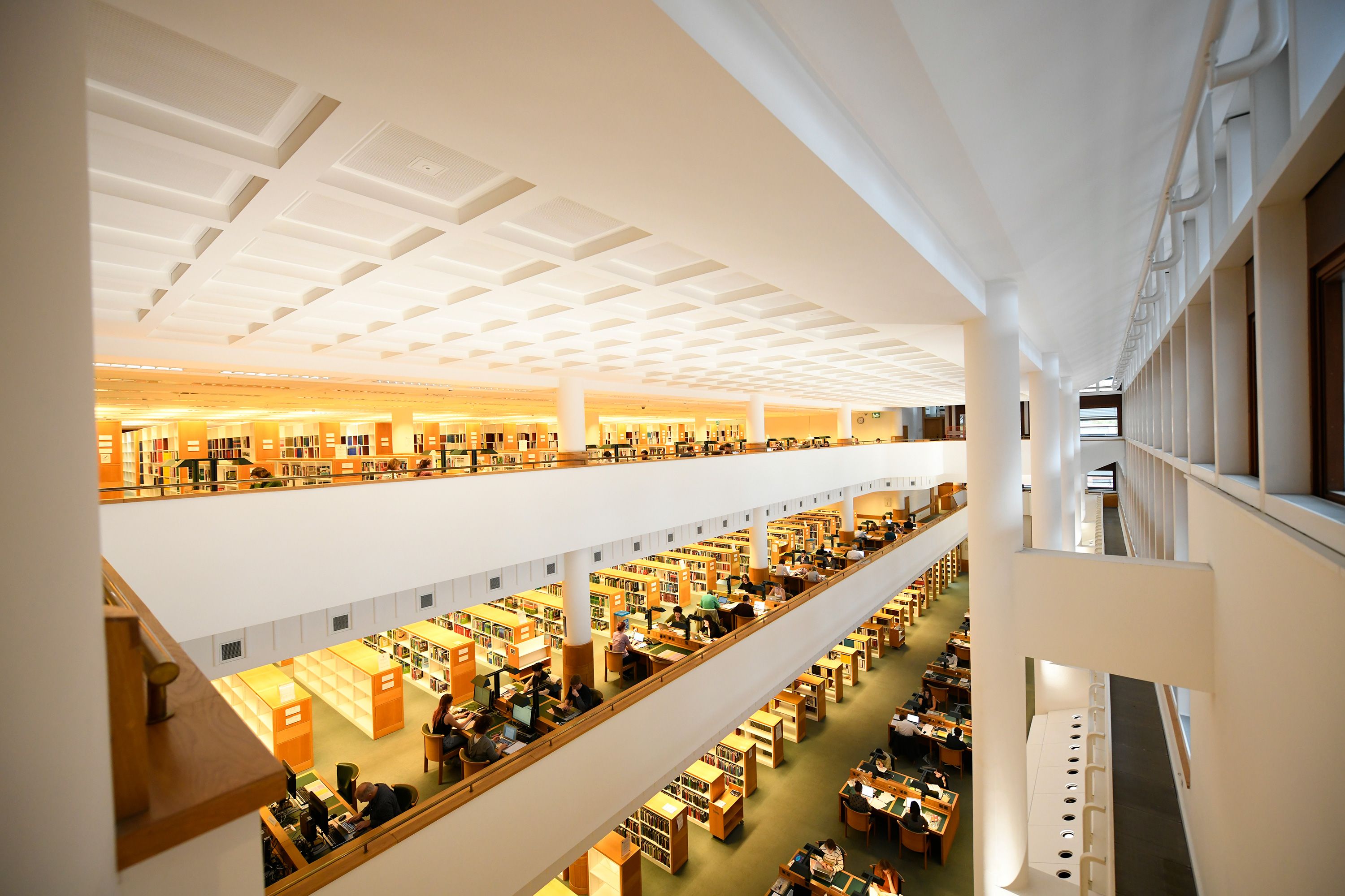 British Library Science Reading Rooms with readers at desks.