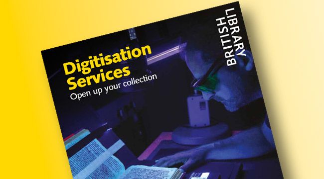 Front cover of the digitisation services booklet.