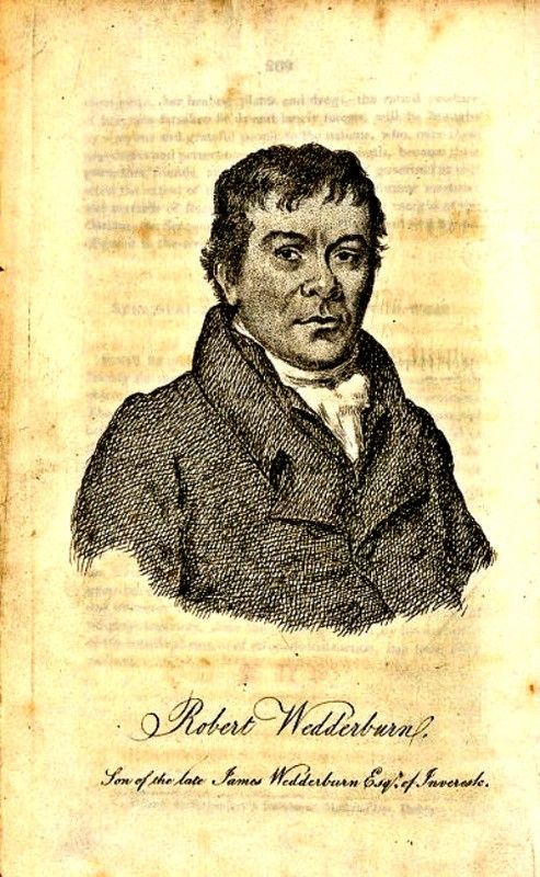 A pen and ink sketch of a middle aged man wearing a dark jacket with a white shirt underneath.