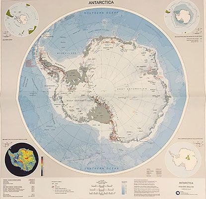 British Antarctic Survey map of Antarctica, 2015