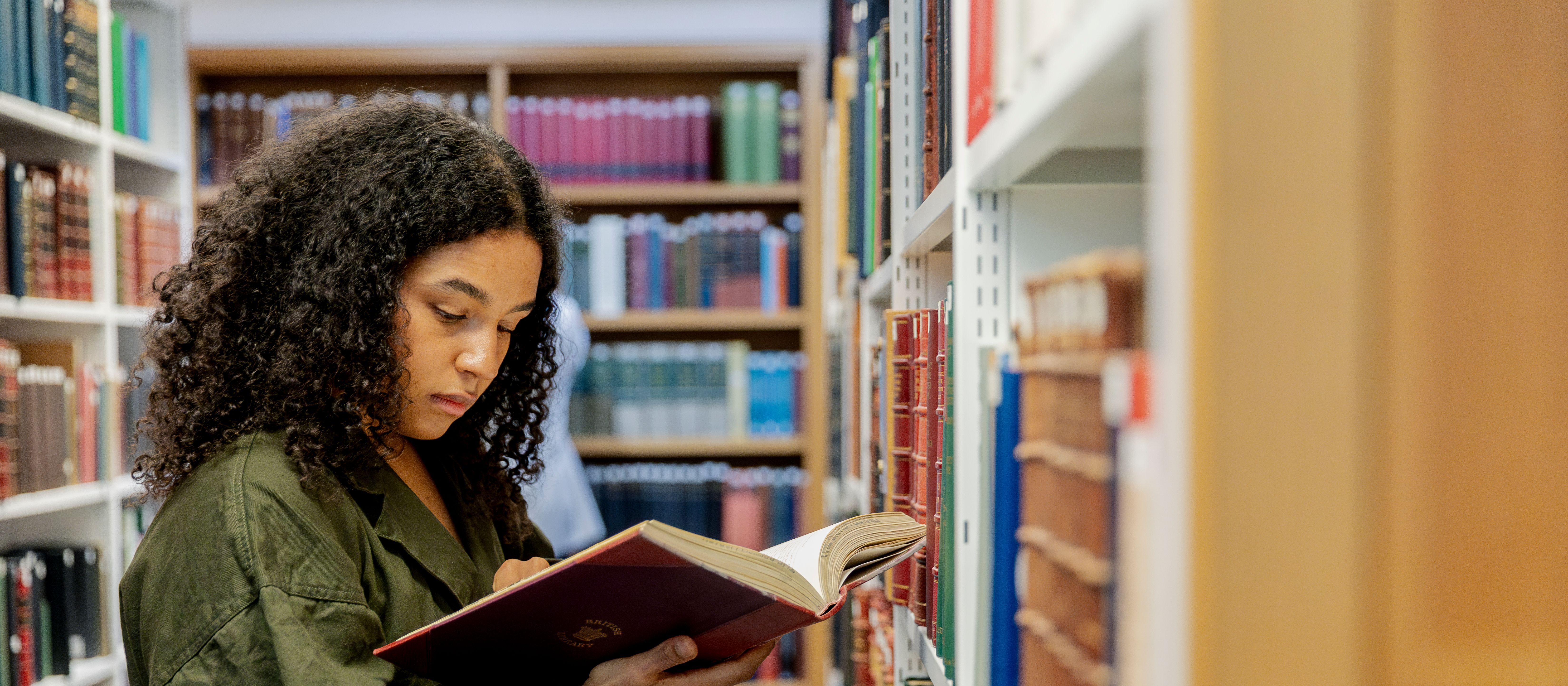 Girl reading a book.