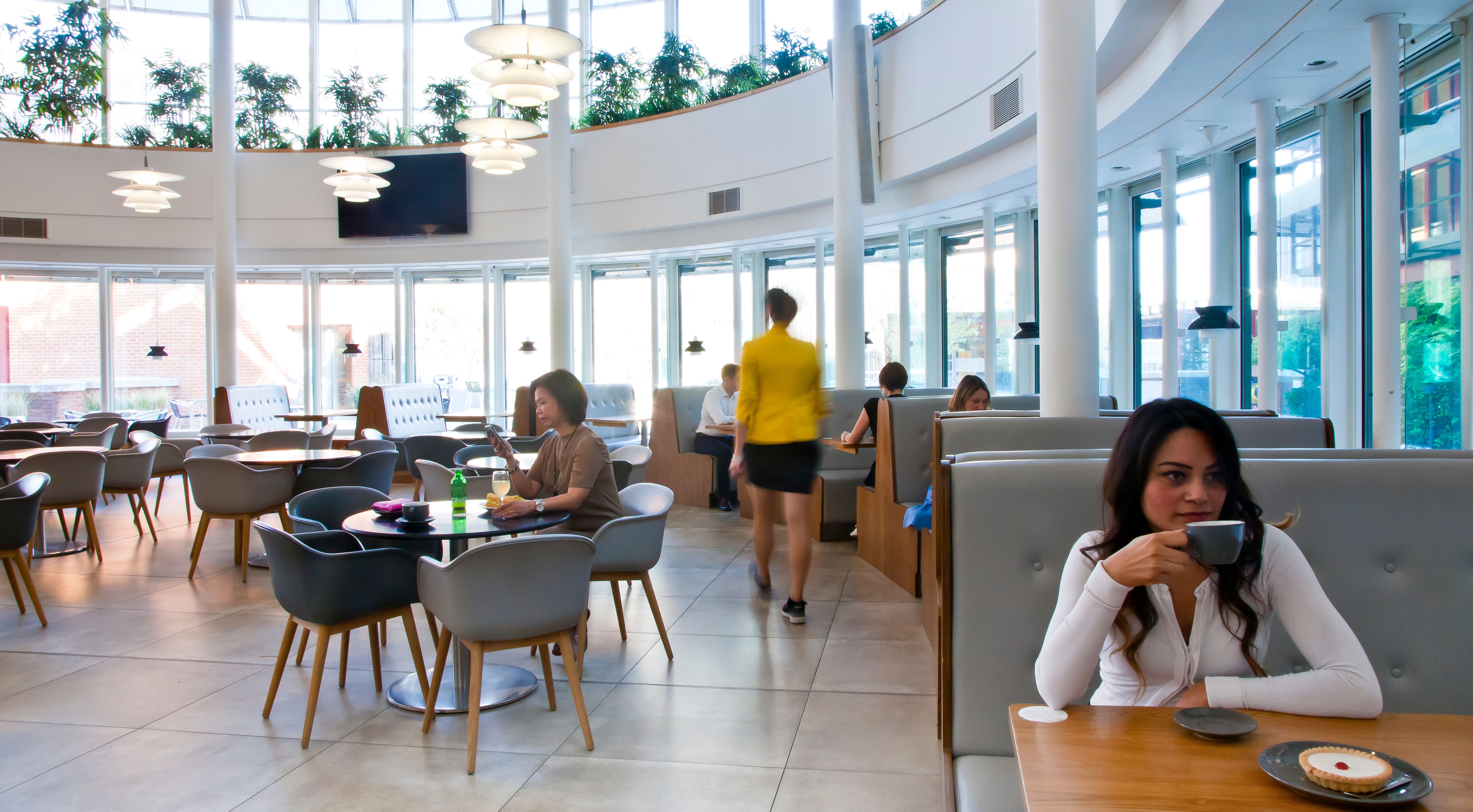 Visitors dining in the Terrace Restaurant.