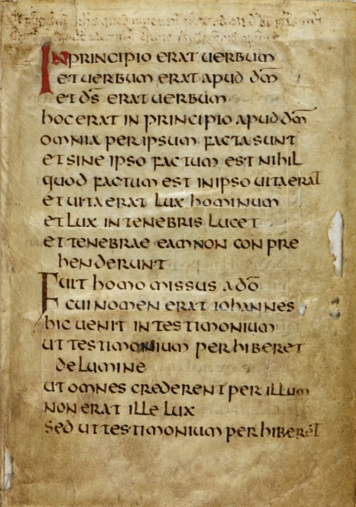 The opening page of the St Cuthbert Gospel.