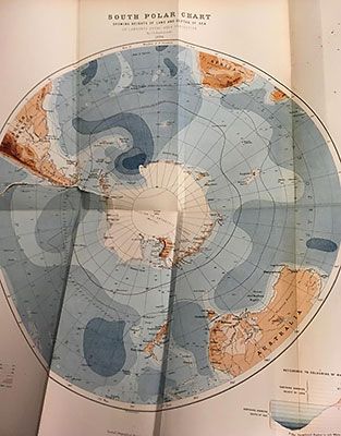 Chart of the south polar region published in 1886 in The Scottish Geographical Magazine