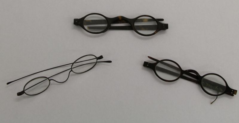 Three spectacles believed to have belonged to Jane Austen.