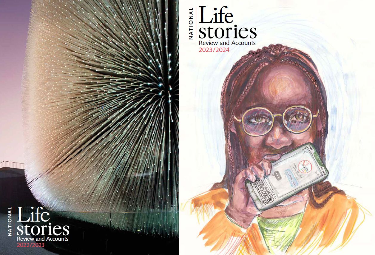 Front covers of the NLS Annual Review.