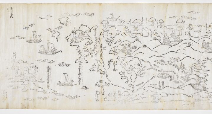 A hand-drawn map