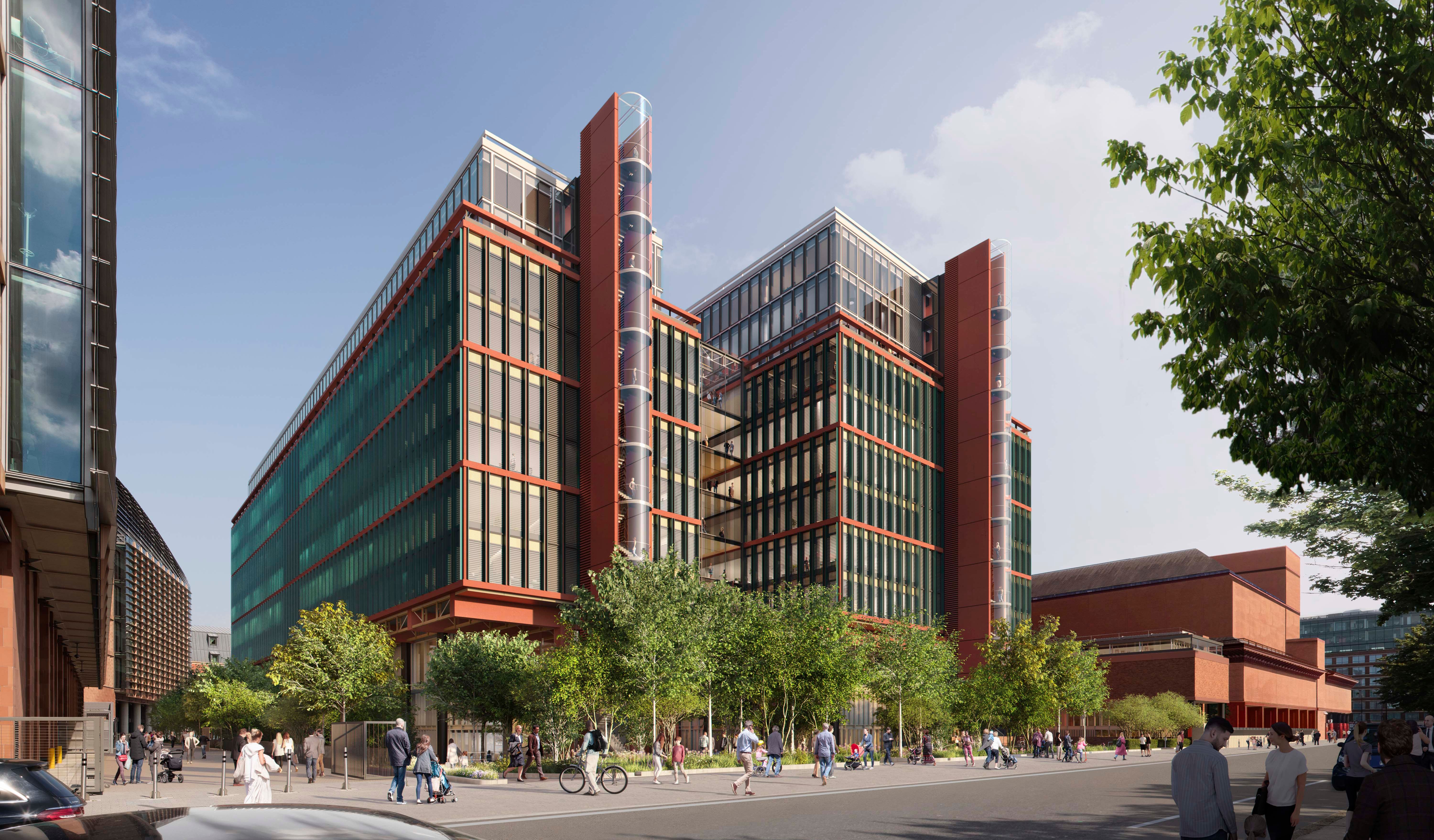 Proposed view of the exterior of the St Pancras Library building from Midland Road.