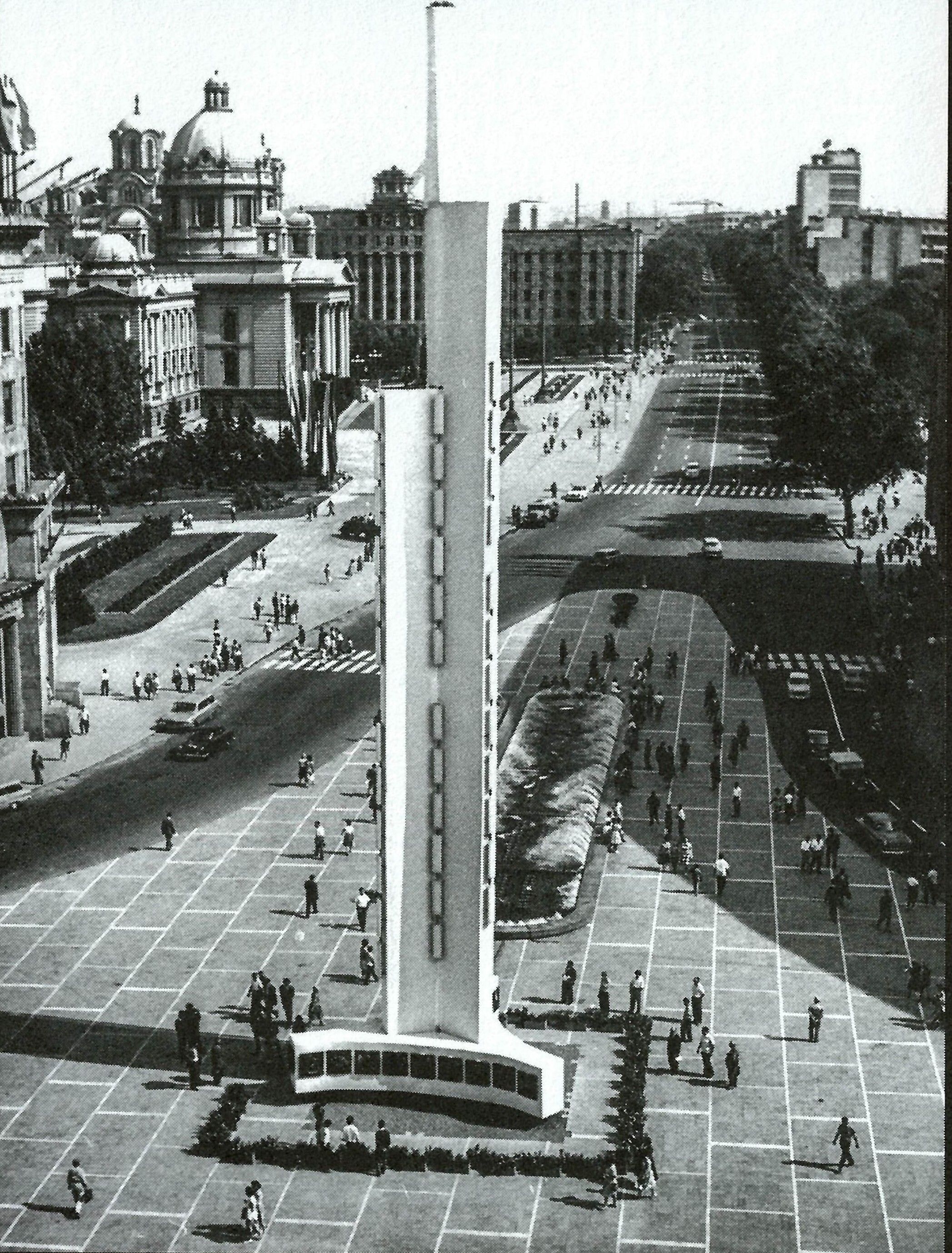Marx and Engels Square in Belgrade