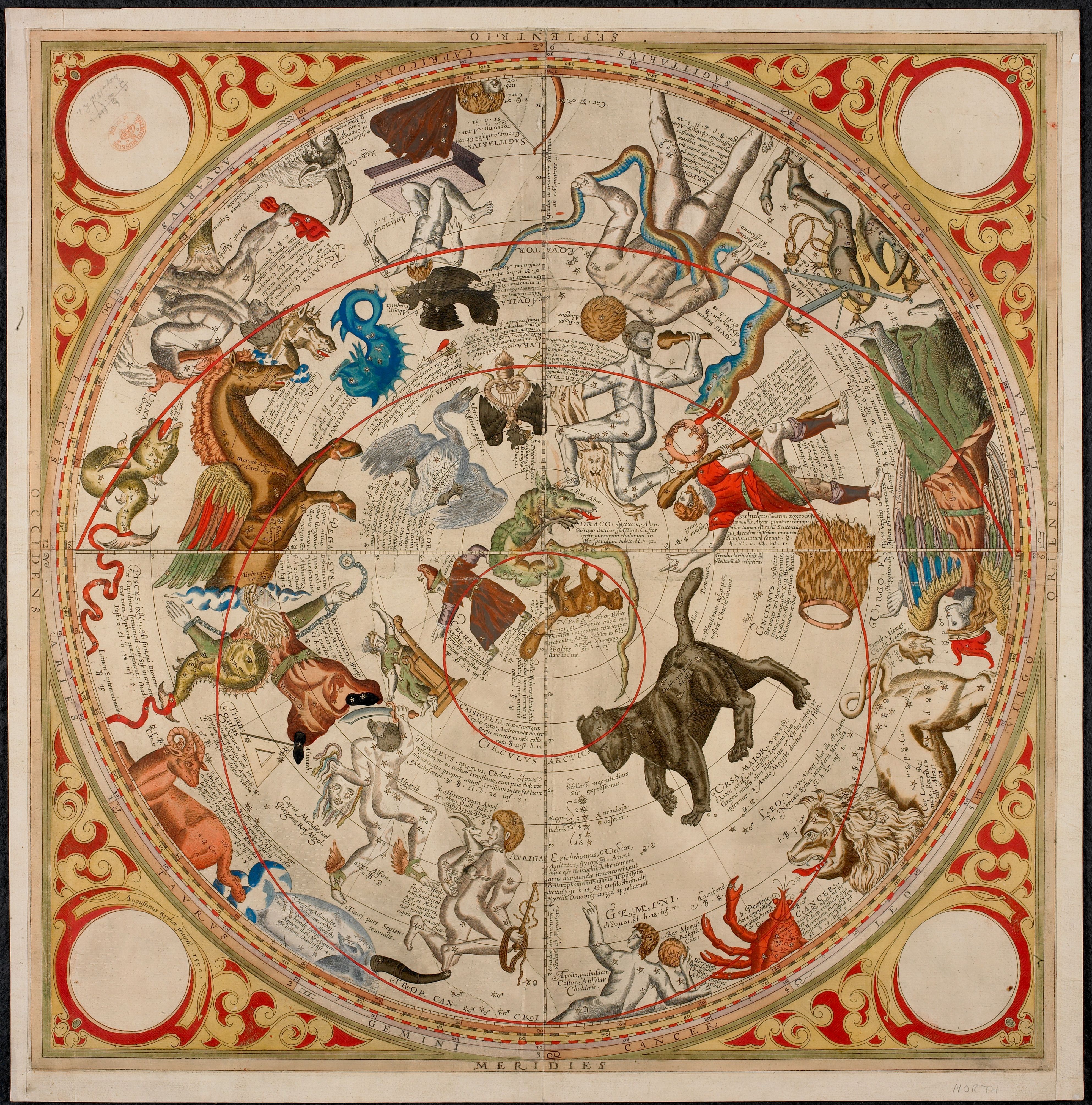 A circular chart with various illustrated animals and people.