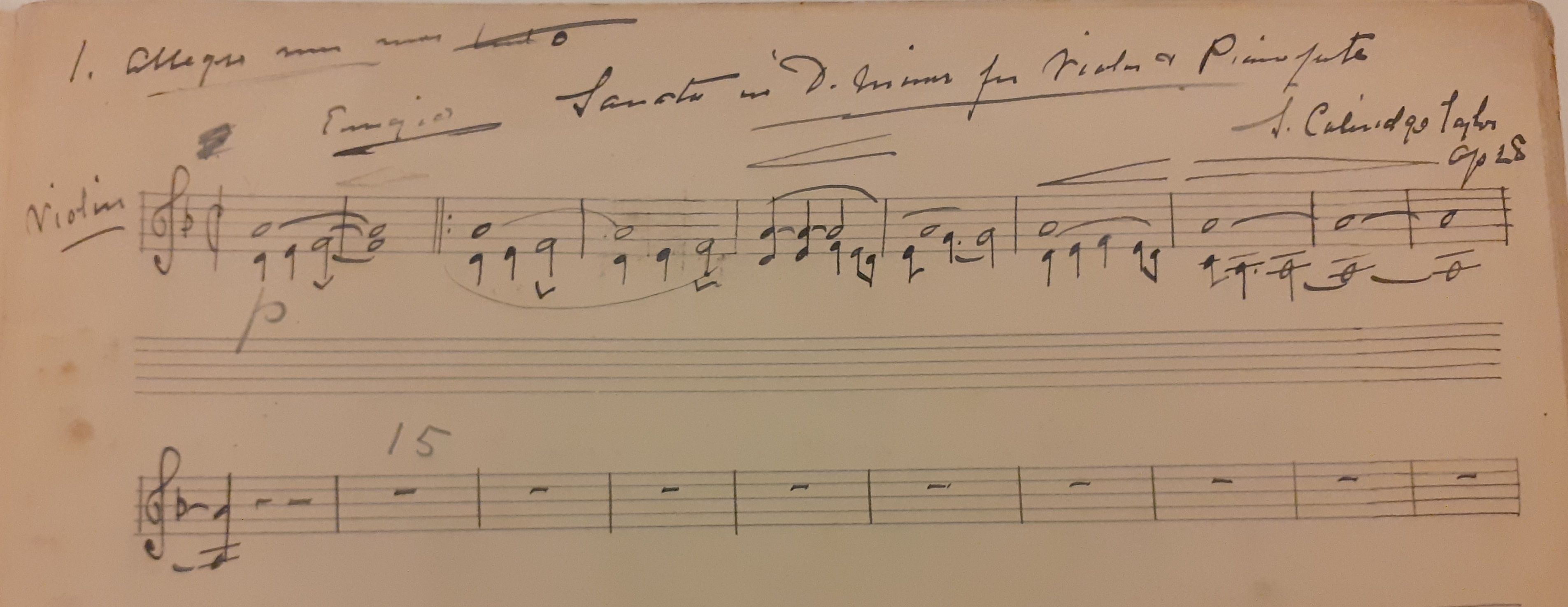 Close-up on music score