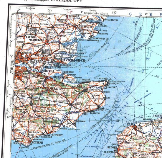 Part of sheet M-31, scale 1:1 million, compiled 1969, printed 1975, showing the non-rectangular edges, aligned to lines of latitude and longitude.