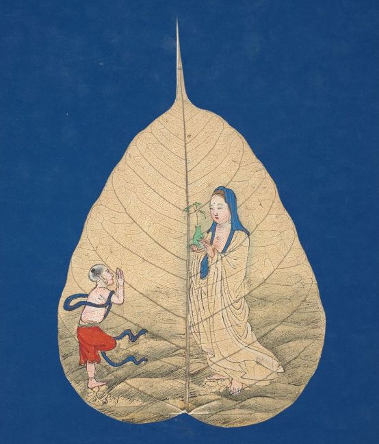 Guanyin Bodhisattva appears in female form.