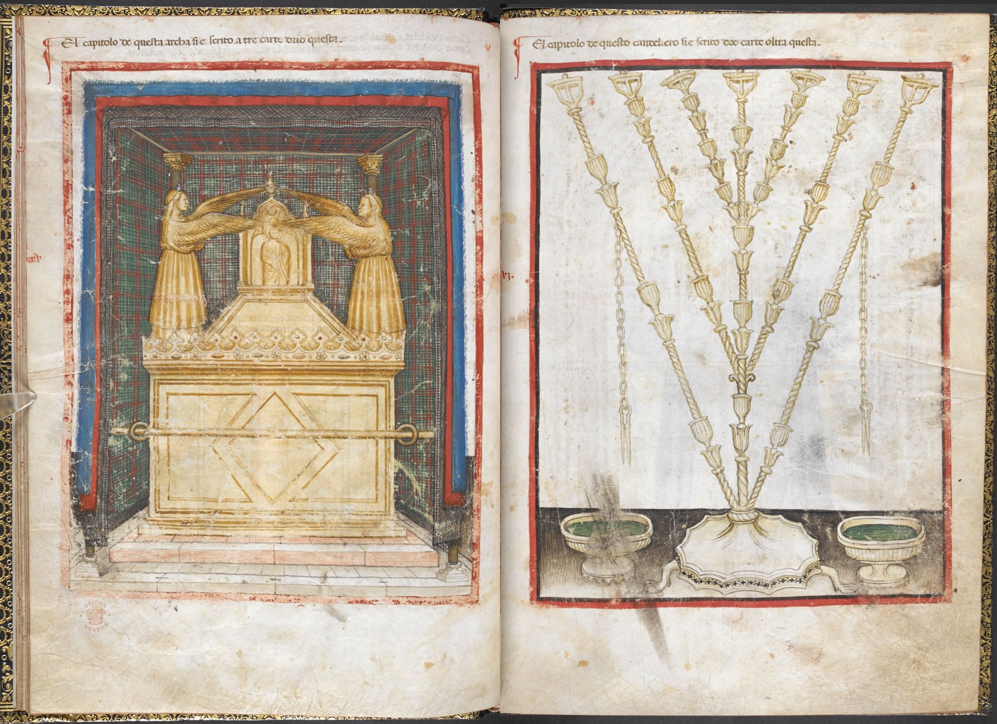 The Ark of Covenant and the Candelabrum in the Paduan Bible Picture Book.