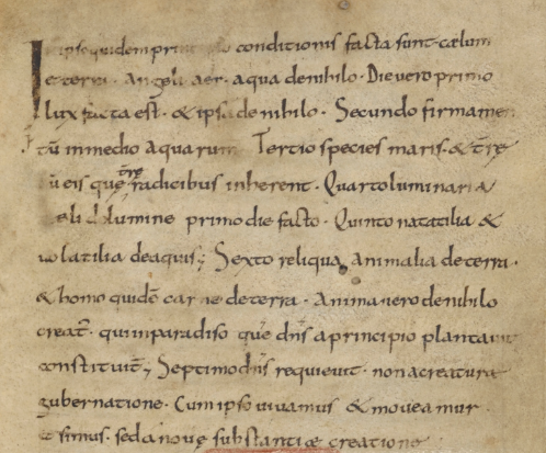 Page from Bede, De natura rerum.