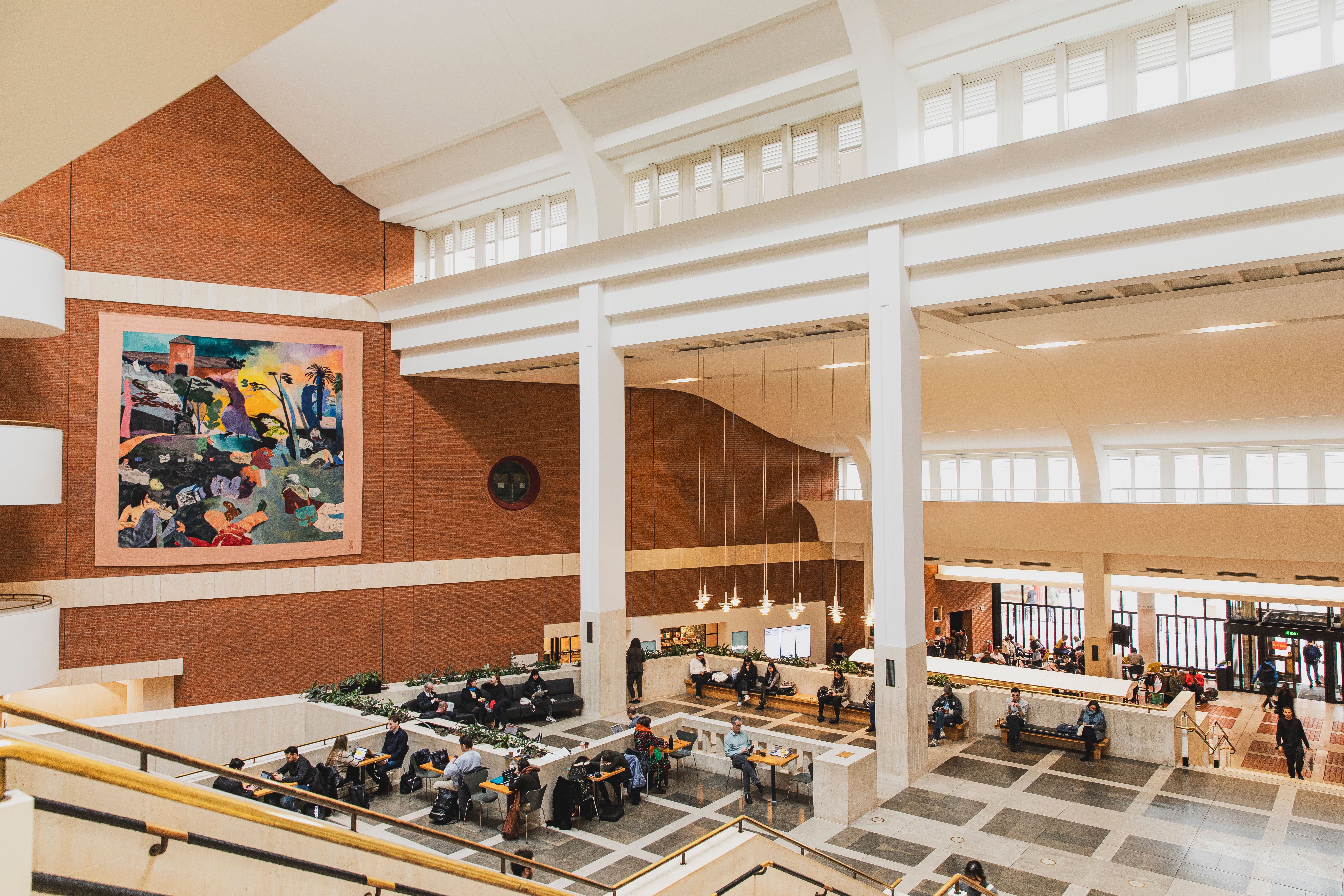 Entrance Hall and foyer of the British Library at St Pancras