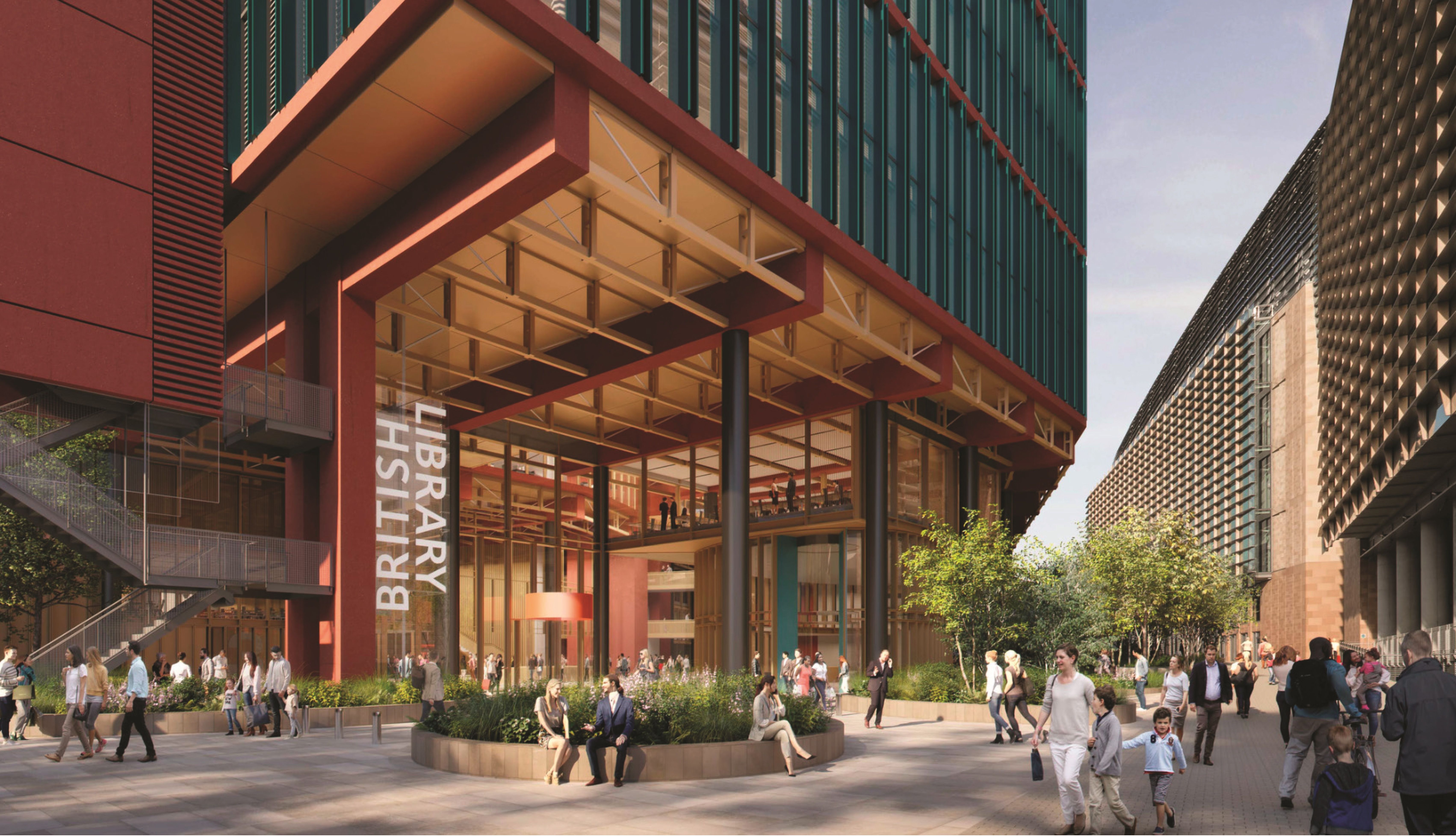 Artist’s impression of the new British Library extension facing St Pancras Station.