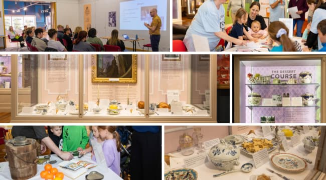 Dr Wall’s Dinner, Museum of Royal Worcester, Dyson Perrins Museum Trust exhibition imagery.